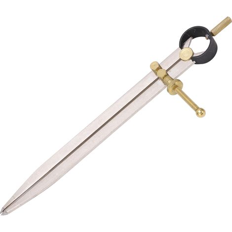 Calibre d'espacement, outil pour le cuir, calibre de marquage, compas rond, pied à coulisse, jauge de bord, outil de pressage de bord, calibre d'espacement doré, 250 mm (1/5)