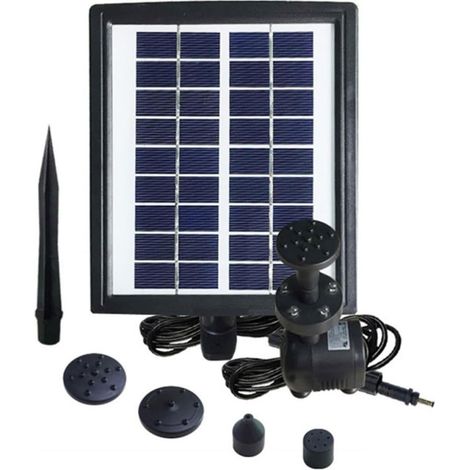brunnenpumpe with 2 8w LED 4 Düsen and Temperglas for Garten