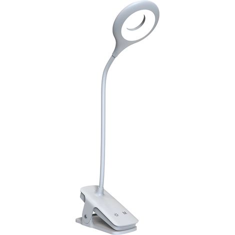 Wozinsky Mini-LED-Leselampe mit Klemme und USB-C-Kabel – Weiß (1/5)