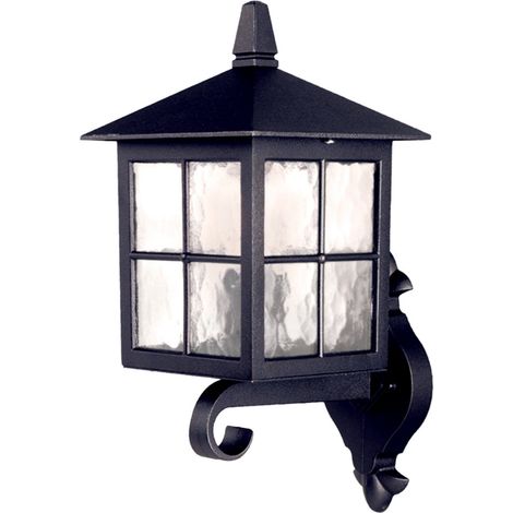 Elstead Winchester - Lanterna da parete per esterni 1 luce con luce nera IP44, attacco E27