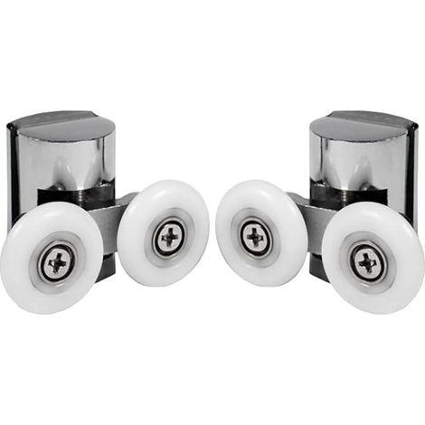 2 PCS Obere Duschkabine Rollen 23mm Ersatzrollen für Duschkabinentür Duschkabinen Ersatzteile Schiebetürbeschlag