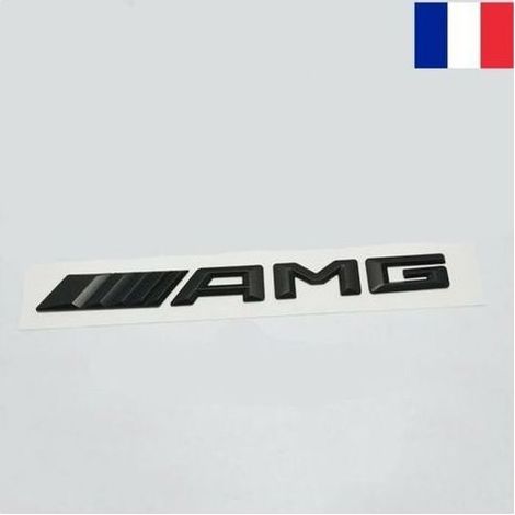 Sticker Bagde Mercedes AMG Noir 3D Emblème Logo Coffre