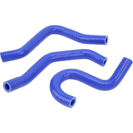 Tuyau Radiateur Moto 3 Pièces Silicone Renforcé Résistant Chaleur Liquide Refroidissement Bleu Pour CR80R CR85R (1/5)