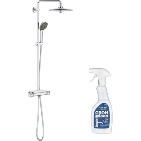 GROHE Columna de ducha con mezclador termostático Vitalio Joy System 260 con limpiador GrohClean