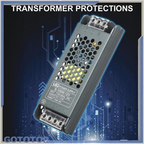 Transformateur Alimentation LED - 12 V DC 5 A - Pour Bande Lumineuse LED - Usage Intérieur Extérieur - 1 Pièce (1/5)