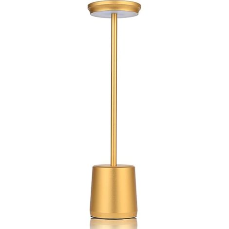 Kabellose Schreibtischlampe aus Metall, tragbare LED-Tischlampe mit Berührungssensor, wiederaufladbare Aluminiumlampe mit 3 Farblicht, 3 Helligkeitsstufen, Nachtlicht, Nachttischlampe, Esszimmerlampe 