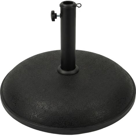 Axi Pied De Parasol Rond En Béton, Noir  Socle, Base Pour Jardin / Terrasse  Convient Aux Parasols À Mât Jusqu'À Ø 3 Mètres  Convient À Différents Diamètres De Mât