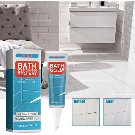Wasserdichte Badezimmer-Dichtmasse für Bodenfliesen – wasserdicht, schimmelresistent, zum Verfugen und Abdichten von Fliesen – 120 ml -- BIEMMEDUE (1/5)