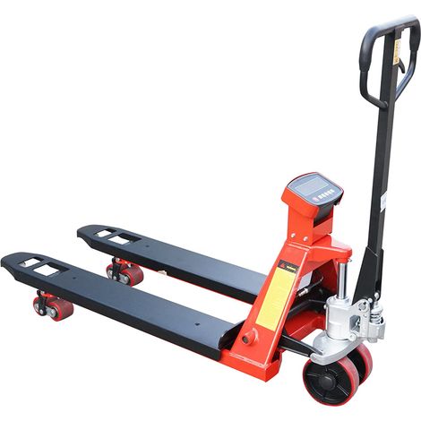 Transpallet manuale 2T con bilancia elettronica e ruote in poliuretano (silicone) birullo– Breckner Germany (1/5)