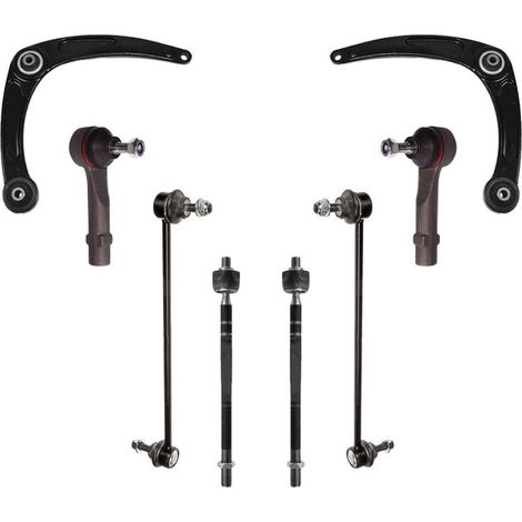KIT BRACCIO OSCILLANTE 8 PEZZI COMPATIBILE CON CITROËN C4 GRAND PICASSO I (UA) 1.8 i 16 / Kit Sospensione Completo OE/OEM / Bracci Oscillanti + Testine Sterzo / Sostituzione Diretta OEM