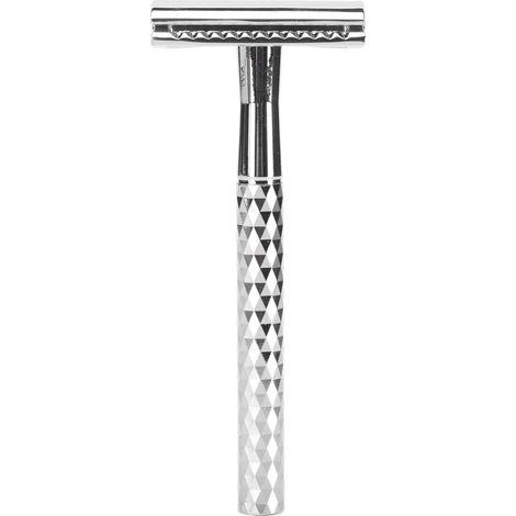 Tondeuse à barbe manuelle double lame en alliage métallique, réutilisable, antidérapante, coupe précise, rasoir de précision pour homme (1/5)