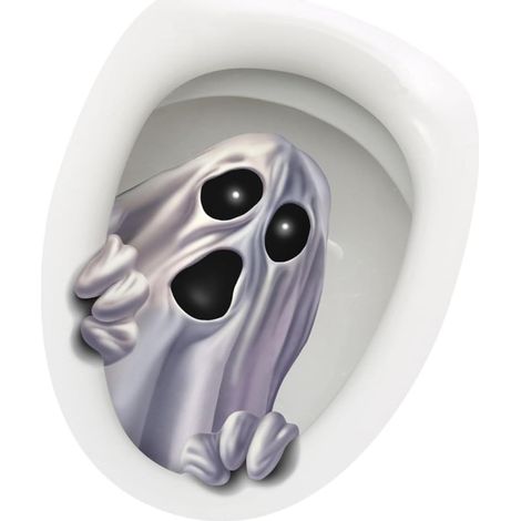 Bogen Halloween-Dekorationen, Heimdeko-Aufkleber, Spukhaus-Toilettendekoration, Halloween-Ornament, Halloween-Poster, Wandaufkleber, Applikationen, 3D-PVC-Geist (1/4)
