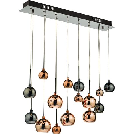 DAR AURELIA - Suspension de bar noir chromé et multicolore, 15x G4 (1/5)