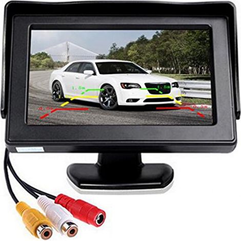 Monitor Retromarcia Auto 12V TFT LCD 4.3" Display Regolabile Parcheggio PAL/NTSC (1/5)