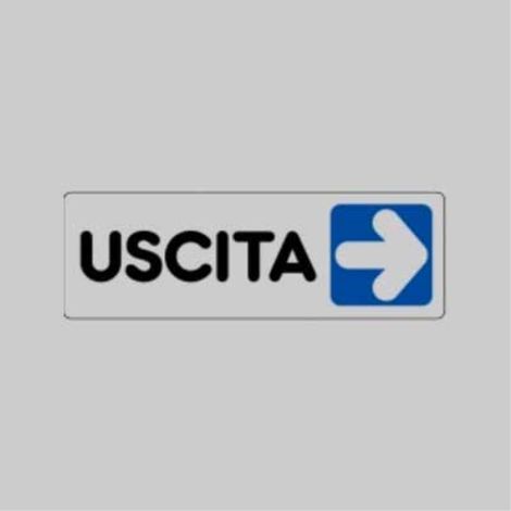 Etichetta 'uscita dx' 15x5 cm (10 pezzi)