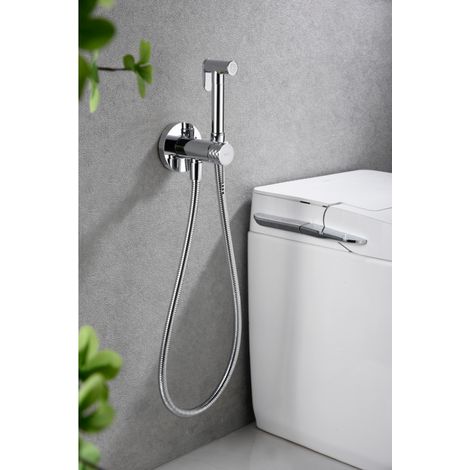 Robinet de bidet encastré avec mitigeur  Modèle GÉNOVA  Couleur Gris  Finition en chrome [ IMEX® ]