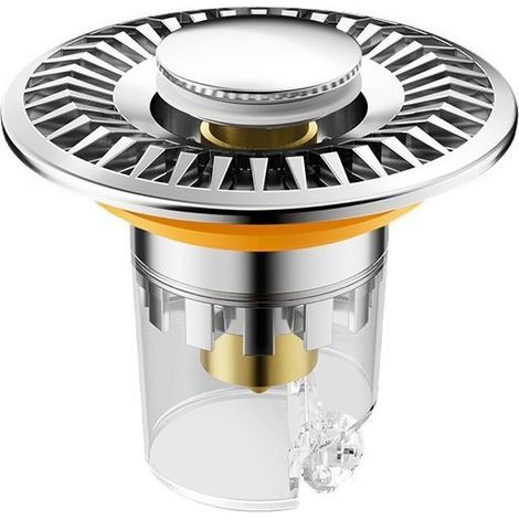 1 Pièce Pop-Up Bouchon Evier, 304 Bouchon d'évier en Acier Inoxydable, Couvercle pour lavabo, Flitre de Vidange Anti-Bloqué, Convient pour Salle de Bain et évier de Cuisine.(33-40mm Argenté) (1/5)