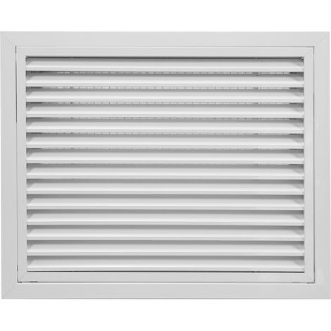 Grille de reprise intérieur + filtre alu blanc 510 à 1760 m3/h D 600x600 mm S&P 850773