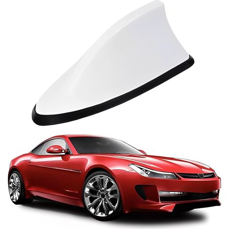 Antenne De Toit - 1 Pièce - Plastique ABS - Réception AM/FM - Véhicule Universel - Blanc (1/5)
