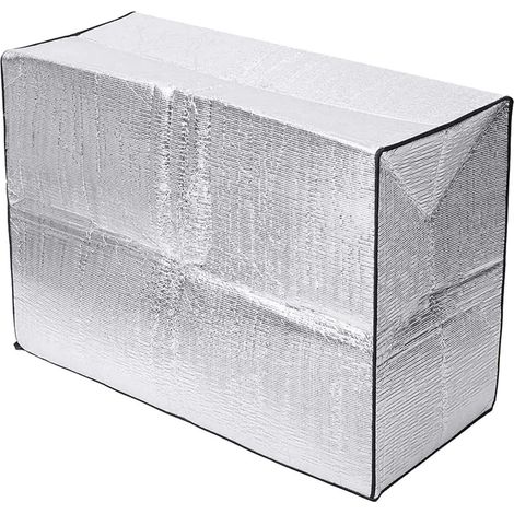 1 Housse Climatiseur Exterieur, Tissu Aluminium Double Couche, Imperméable Anti-poussière, Protection Solaire (1/5)