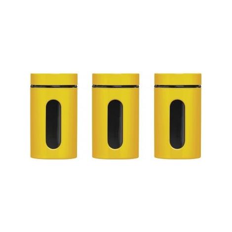 Premier Housewares Yellow Storage Jars - Set of 3 (1/4)