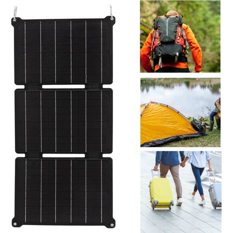 Faltbares 21-W-Solarpanel, IPX6 wasserdicht, USB-DC-Ausgang, tragbares Solarladegerät für Mobiltelefone, 5-V-/12-V-Netzteil (1/5)