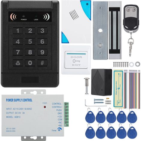Verrou électromagnétique pour contrôle d'accès par carte EM-ID, serrure magnétique avec sonnette, machine de porte à distance (1/5)