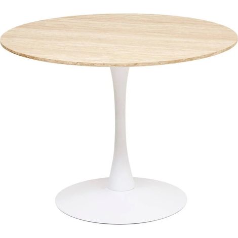 Table ronde 102 cm Elias effet travertin Atmosphera