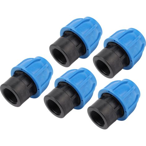 5-teiliges Schnellkupplungsset für Wasserleitungen, Innengewinde, gerader Durchgang, 25 x G3/4 (1/5)