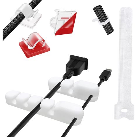 ORGANIZZATORE PER CAVI PER UFFICIO SUPPORTO IN VELCRO 3M x10 (1/5)