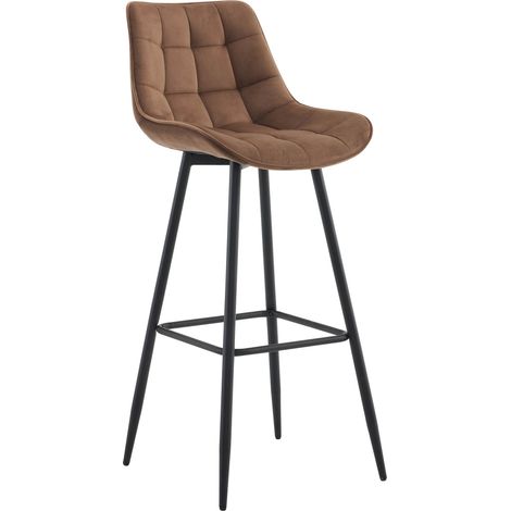 Sgabello da bar Dartford marrone Velluto