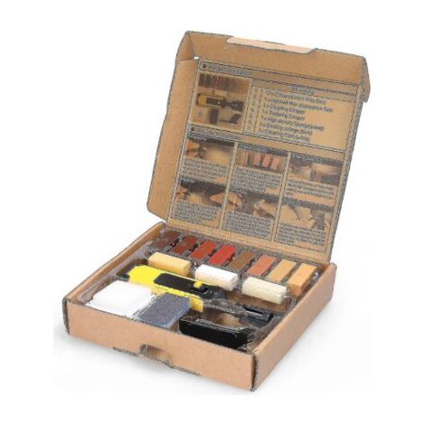 Kit de Réparation pour Parquet Stratifié, Outils Multifonctions pour Réparer Rayures sur Plancher de Bois (1/2)
