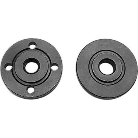 Pair of internal and external angle grinder flange nuts, accessory thread replacement tools for boring cutting discs (1/4)