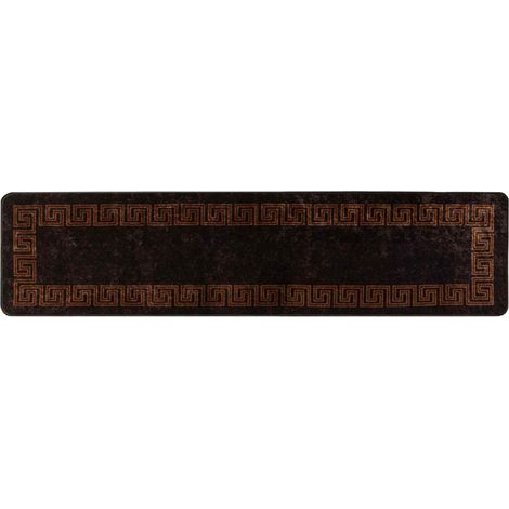 Rug Runner MARSA Black 100 x 450 cm Polyester and PVC vidaXL