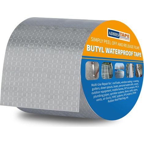Butyl Tape Waterproof High Temperature Aluminium Repair for Facades, Roof, Flat Roof, 100mm x 5m (1/5)