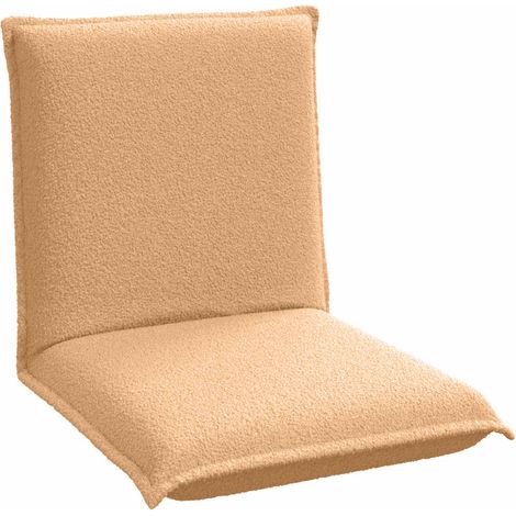 Sedia a pavimento regolabile Beige Tessuto in Lana di Pecora vidaXL