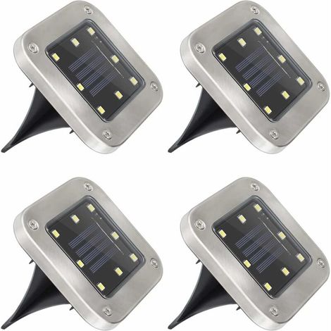 Outdoor Solar Light, 8 LED 4 Pack Outdoor Solar Lighting Waterproof IP65 Lawn Decorative Light, Solar Spot Motion Sensor for Garden, Yard, Outdoor, Driveway, Square House (1/5)