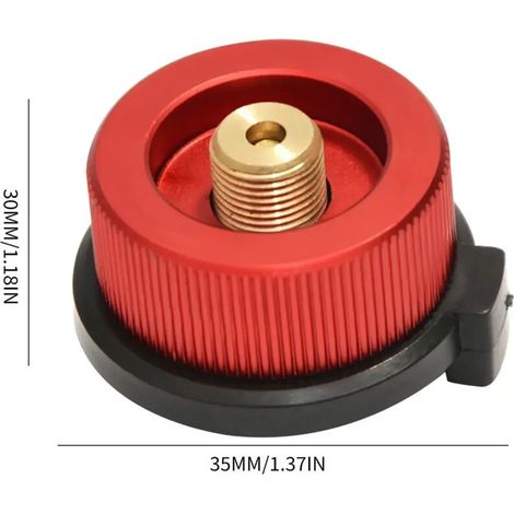 Adaptateur pour réservoir de gaz de réchaud de camping portable (lot de 2) - Convertisseur de gaz pour recharge de propane - Connecteur pour brûleur à gaz - Fournitures de camping (1/5)