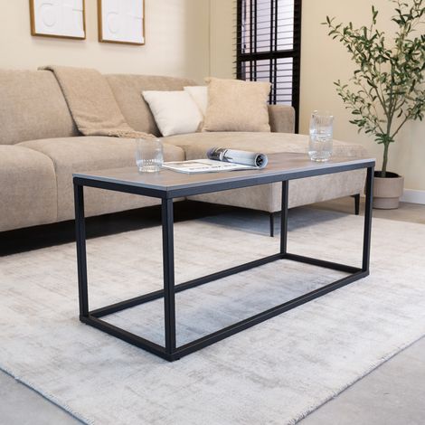 Couchtisch Fien Grau Marmoroptik Rechteckig 100x40 cm (1/5)