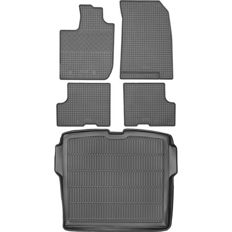 Ensemble de tapis de sol en caoutchouc pour Dacia Duster II SUV (à partir de 2018) + tapis de coffre