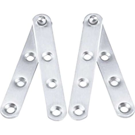 Cerniera girevole per mobili – Installazione a scomparsa a 180° – Lunghezza 100 mm – Acciaio zincato – Portata 20 kg – Montaggio a vite – Per armadi e credenze (1/2)