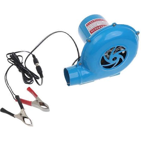 Ventilateur DC 12V grand débit d'air, 15W, câble pince 2m, pour barbecue, pique-nique, camping, ventilateur portable puissant et silencieux. (1/4)