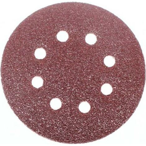 Lot de 10 Ponceuse excentrique 125 mm grain 40 - Fixation Velcro - 8 trous - Ponceuse excentrique P-D-W (1/5)