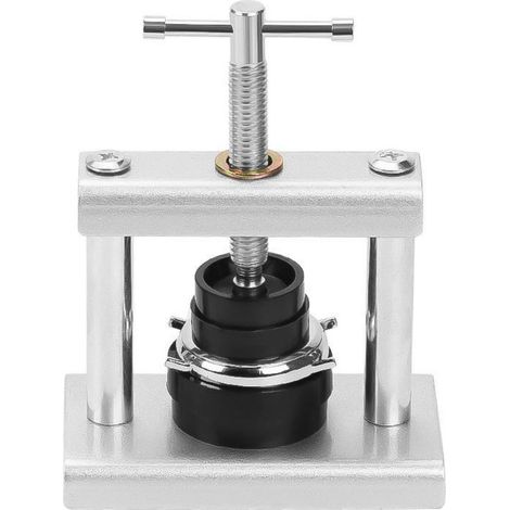 Drukkapmachine - Tabletop Horloge Reparatie Set - 18 Formes Métalliques pour Boîtiers et Pressions - Usage Professionnel - Ensemble Complet