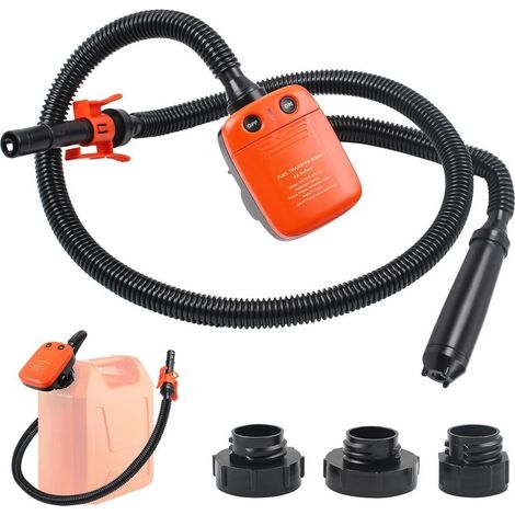 2.4GPM Pompe Carburant Électrique avec Stop Automatique,Pompe Diesel, Pompe de Transfert de Liquide avec Adaptateur 3 Tailles,Pompe à Bidon (1/5)