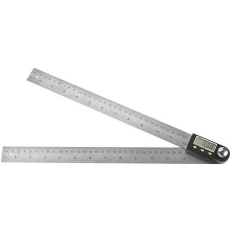 Eosnow Rapporteur électronique en acier inoxydable 0-300mm, goniomètre numérique, détecteur d\'angle, règle de jauge à onglet (1/4)
