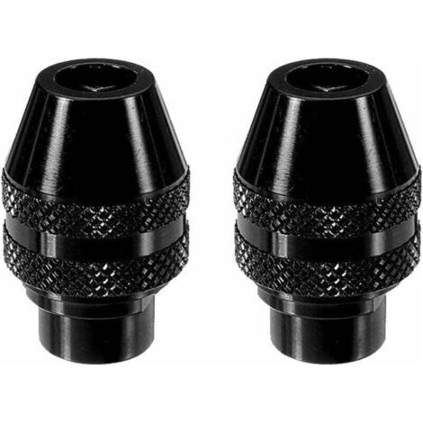Mandrin sans clé, adaptateur de mandrin 2 pièces, mini perceuse sans clé multifonctionnelle pour outils de meuleuse 0,4-3,2 mm,