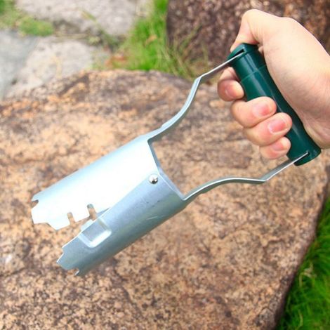 Plantoir à bulbe automatique, Articulé et gradué, Poignée plastique, Acier, 13622 vert foncé (1/3)