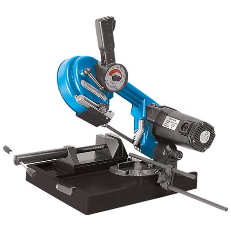 LEMAN - Sierra de cinta para metales SRM100 1500W con variador de velocidad, hoja HSS bimetálica y corte hasta Ø100 mm
