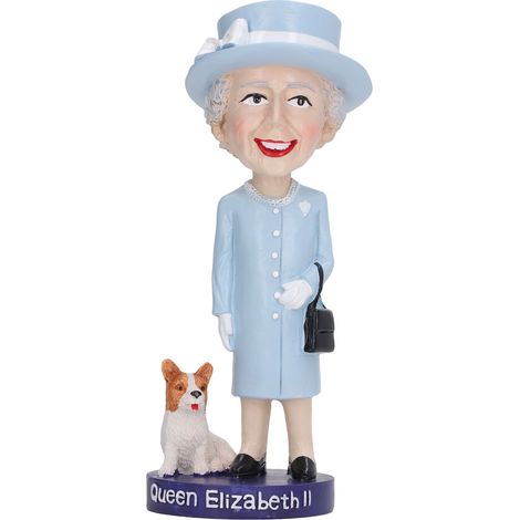 Figurine Reine d'Angleterre à tête inclinable, décoration de voiture, bureau et fenêtre, jouet 20 cm (1/5)